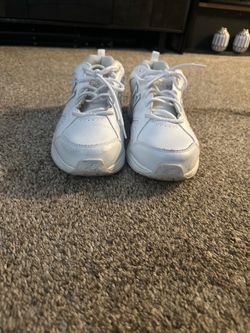 New Balance White Leather Sneakers