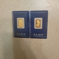 PAMP Lady Fortuna 5 Grams 999.9 Gold Bar.  $390 Each 