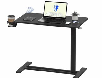 Flexispot adjustable overbed bedside table with wheels