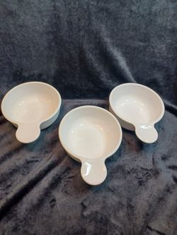 Set of 3 Corning Ware USA White Grab It Bowls With Handles P-150-B VTG 15oz EUC 