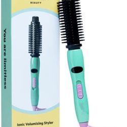 Ionic Volumizing Styler By Drew Barrymore Versatile Ceramic Styling Iron - Straightens, Curls, Adds Volume & Shine to Hair - Includes 2 Heat Settings
