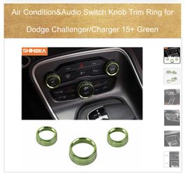 Dodge Challenger 2015+ Green Knobs Billet Aluminum 