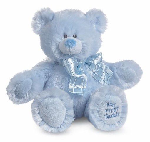 Baby Ganz 14” My First Teddy Bear Blue Plush Stuffed Animal New with tags