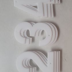 White Acrylic Numbers