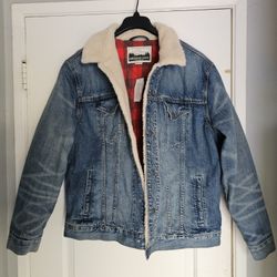 Men's Denim Sherpa Jacket Xl