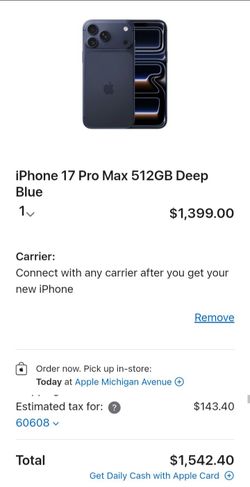 Apple iPhone 17 Pro Max 512 Gb Unlocked Brand New