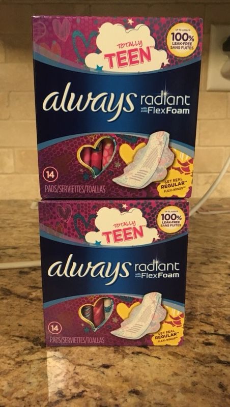 Set of 2 always radiant TOTALLY TEEN regular pads. 14ct. All for $6 for  Sale in Orange Park, FL - OfferUp