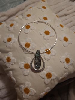 Robert Lee Morris silver necklace abalone beautiful 