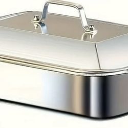 Stainless Steel Roasting Pan With Metal Lid Baking Pans