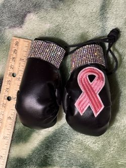 4” Breast Cancer Awareness Mini Gloves