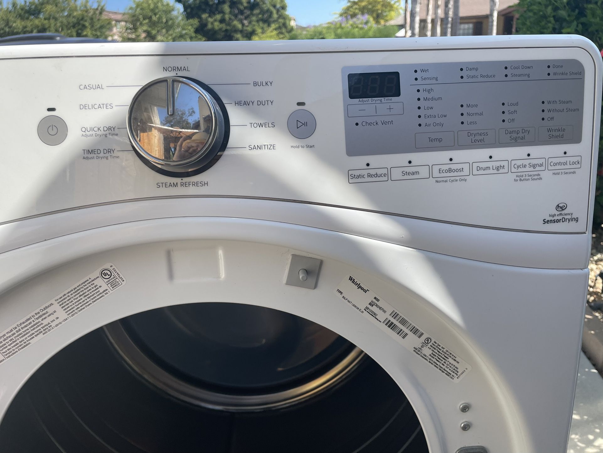 Gas Steam Whirlpool Dryer