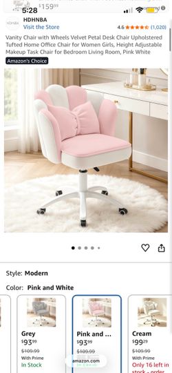 Office Chair Pink White New in Box