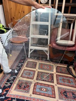 Thick glass table top