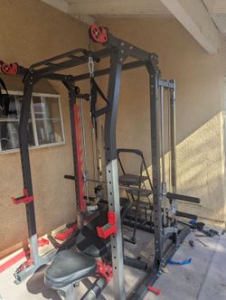 Smith machine functional power rack