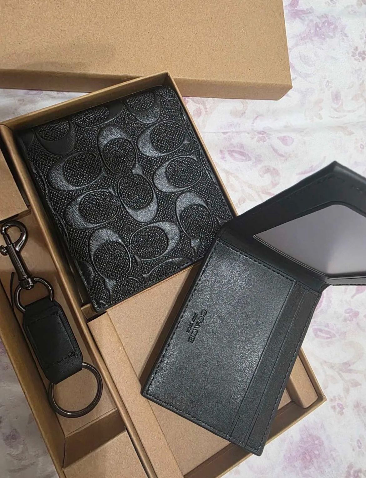 Coach Black On Black Wallets Brand New