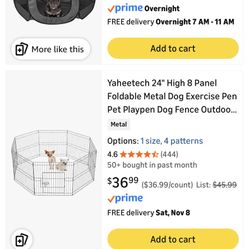 Dog Pen Small Round Metal
