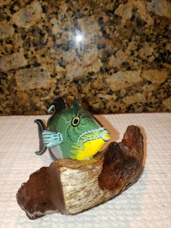 Triggerfish Wood Carved