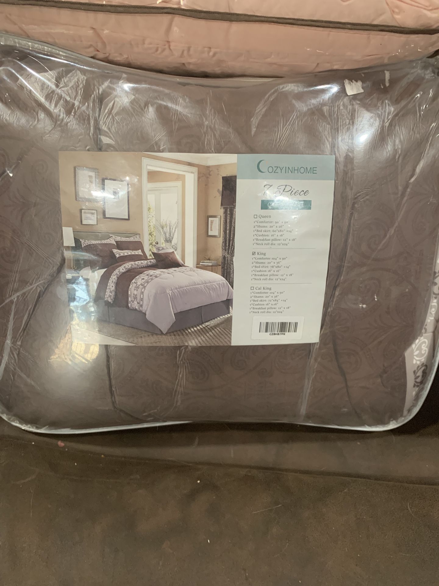 NEW CozyInHome 7-Piece Comforter Set – King – Sealed