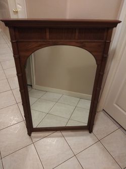 Vintage Dixie Furniture Campaigner Mirror