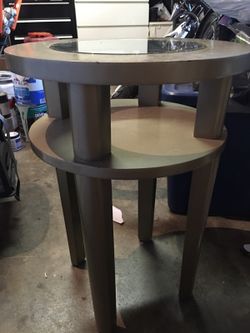 Gold painted end table