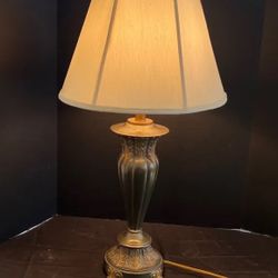 Art Deco Style Brass Table Lamp with Neo Classical Flair