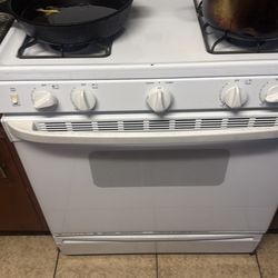 E.g. refrigerator and  a  EG  stove