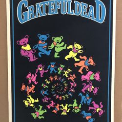 Greatful  Dead “Dancing Bears” Blacklight Poster