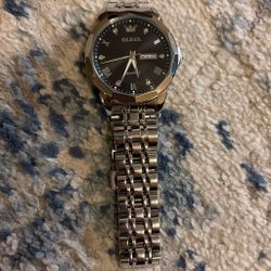 Olevs silver quarts luxury watch