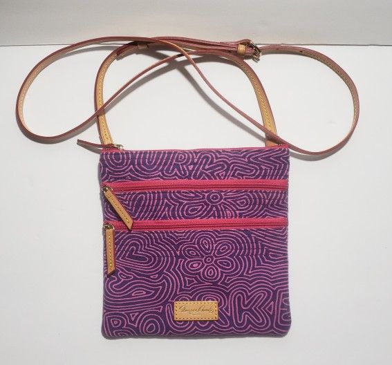 Dooney & Bourke Purple Pink Urban Logo Crossbody Purse 