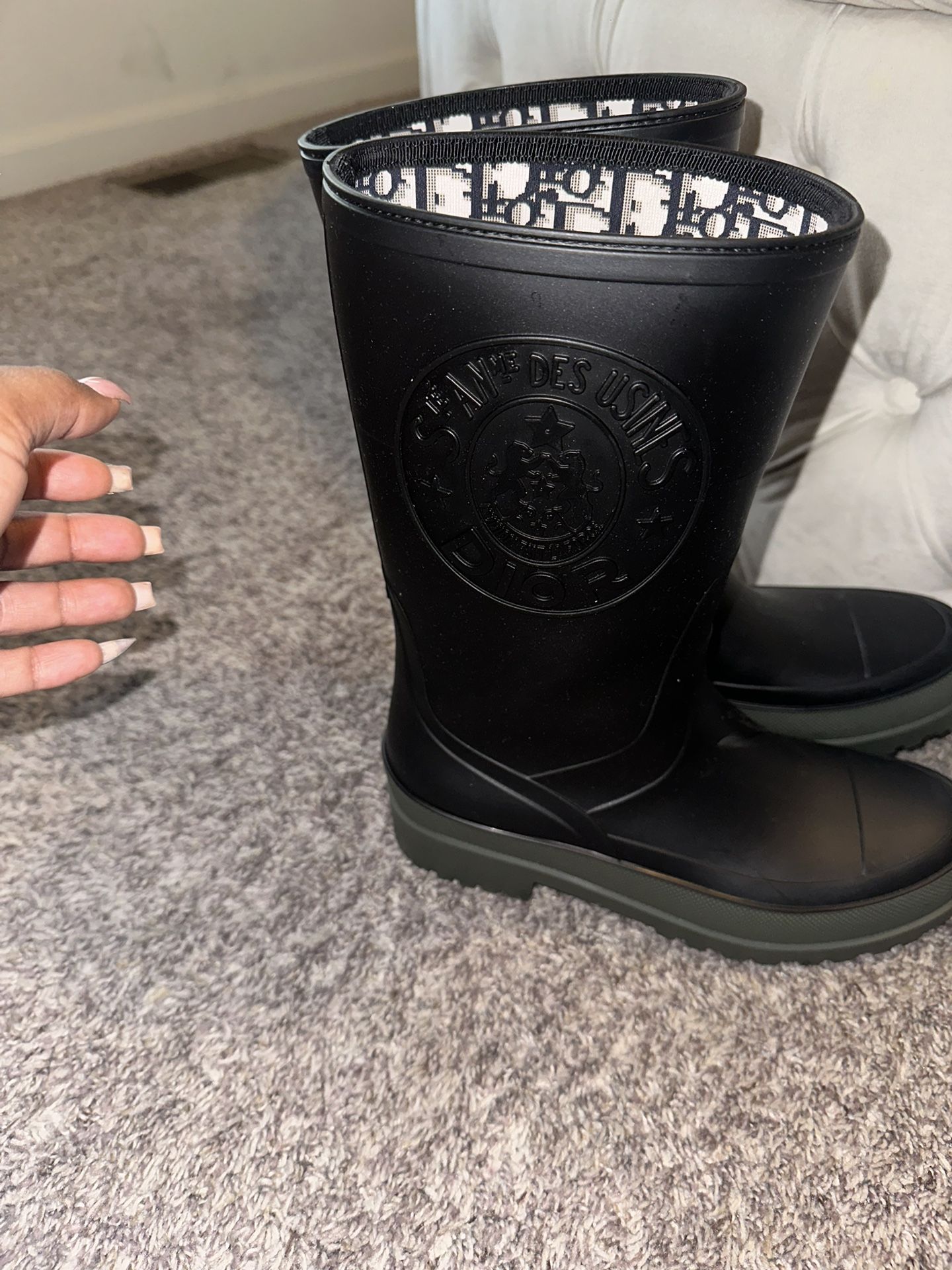 Dior Black Rain Boots