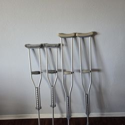 crutches. 