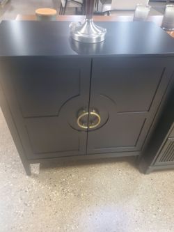Mid Century ModernStyle black accent cabinet(NEW)