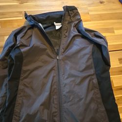 Womens Columbia Rain Jacket Large With Zip Away hood