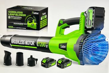 Tietoc Cordless Leaf Blower with 2 Batteries