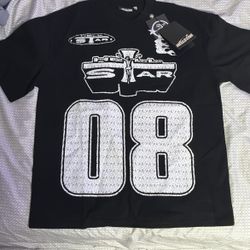 Hellstar Black and White Shirt Size Large