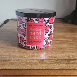 Pound Cake Strawberry Candle Only $10.00