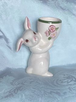 Vintage AVON Sunny Bunny Candle Holder Egg Cup 