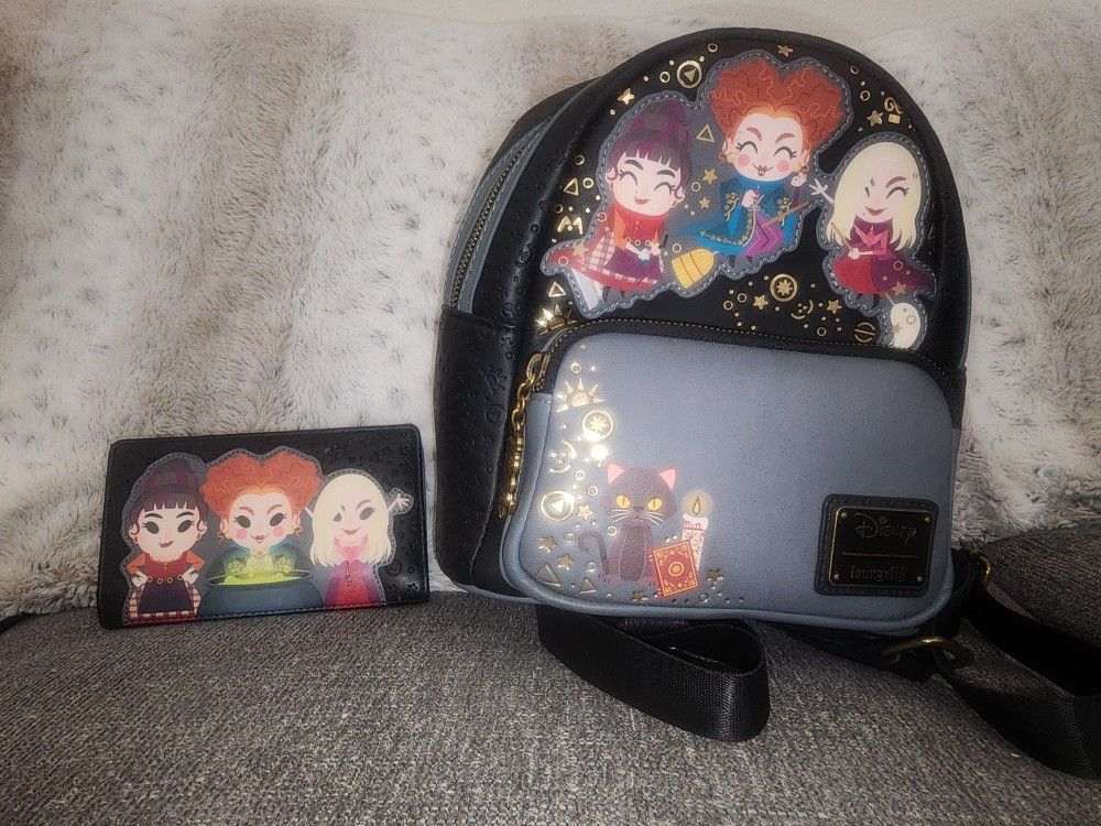 Loungefly Disney Hocus Pocus Chibi Mini Backpack Wallet