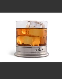 Vagabond House Equestrian Double Old-Fashioned - Hatched Glass Real Sterling Silver