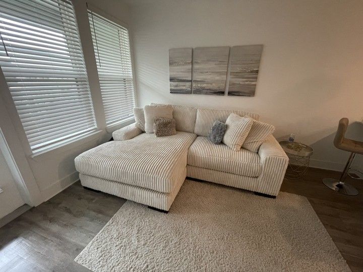 L Shaped Modular Small Size Corduroy Sectional Couch W Chaise Set 🌟 Color Options ⭐$39 Down Payment with Financing ⭐ 90 Days same as cash