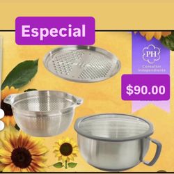 Tazón Multiusos Bate Raya Escurre $90.00 Especial Princess House Ventas Finales 