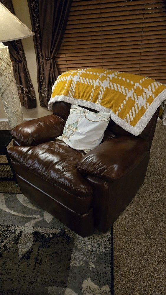 Brown Leather Recliner