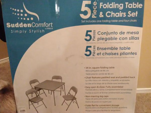 5 Piece Folding Table And Chairs For Sale In Everett Wa Offerup