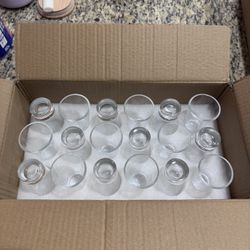 18pc Tall Shot Glass Set – Heavy Base Clear Glass