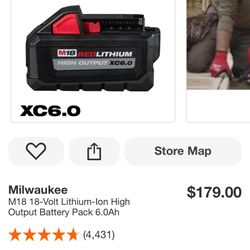 Milwaukee battery brand new never opened 6.0