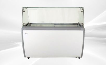 NSF 60 ins Dipping Cabinet RI-460DC With Flat Glass Sneeze Guard