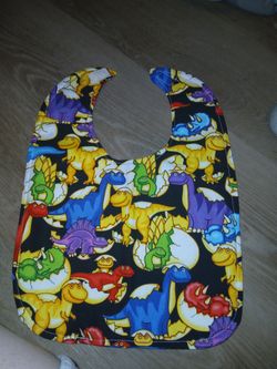 Handmade Dinosaur Baby Bib