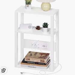 🔥 NEW Slim Side Table w/Charging Station – SMALL SPACE – $25 🔥