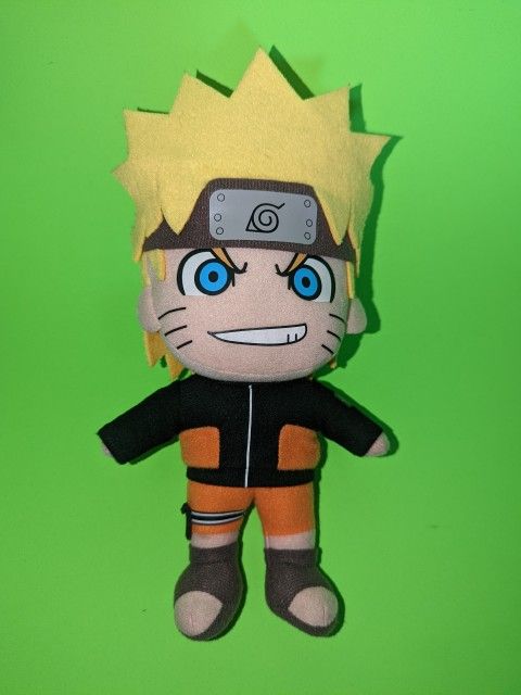 The Great Eastern Entertainment Naruto Shippuden 2007 Plush Doll Orange 9”