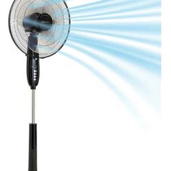 16” Pedestal Fan  – Black (New)